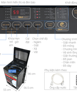 Máy giặt Toshiba Inverter AW DM1100PV(KK)